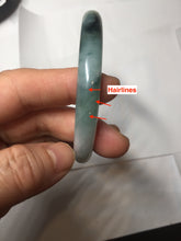 Load image into Gallery viewer, 55.6mm Certified Type A 100% Natural Dark Green Blue Gray Black Moonlit Ink (水墨月色) Round Cut Jadeite Jade Bangle AZ142-0750
