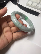 Load image into Gallery viewer, 58mm certified 100% natural type A sunny green/purple/white/gray jadeite jade bangle PJ69-2986
