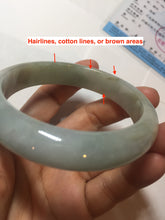 Load image into Gallery viewer, 57mm Certified Type A 100% Natural light green blue brown jadeite Jade bangle PC94-0362
