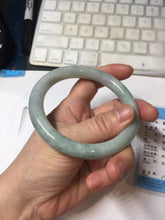 Load image into Gallery viewer, 59.8mm Certified Type A 100% Natural white/purple/green round cut jadeite Jade bangle PE123-0295
