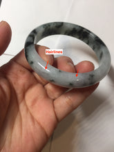 Load image into Gallery viewer, 57.2mm certified 100% natural Type A dark green black purple white Blooming Ink(水墨花开) jadeite jade bangle PB293-0507
