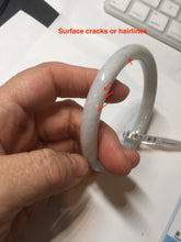 Load image into Gallery viewer, 58.5mm certified 100% natural type A light green/white/purple round cut jadeite jade bangle PC33-2675
