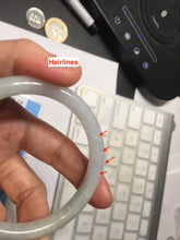 Load image into Gallery viewer, 54.7mm certified 100% natural Type A gray green white purple round cut jadeite jade bangle AA124-4912
