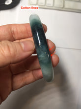 Load image into Gallery viewer, 57.8mm Certified Type A 100% Natural Dark Green Blue Gray Black Round Cut Jadeite Jade Bangle BS147-0754
