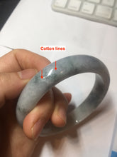 Load image into Gallery viewer, 59mm certified 100% natural Type A light green/purple white Snowy Pine Forest jadeite jade bangle PC200-3060
