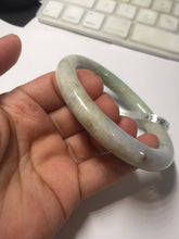 Load image into Gallery viewer, AllaboutjadeCanada.com only 56mm certified Type A 100% Natural sunny green/white/purple/brown(FU LU Shou) round cut Jadeite Jade bangle AF78-8925 Add on item
