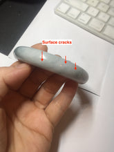 Load image into Gallery viewer, 58.5mm certified 100% natural Type A light green/purple white Snowy Pine Forest jadeite jade bangle PC199-3043
