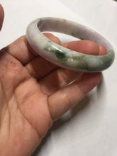 Load image into Gallery viewer, 52mm certified natural 100% natural Type A dark green sunny green brown purple oval jadeite jade bangle PB235-1093
