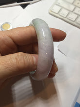 Load image into Gallery viewer, 55mm certified 100% natural Type A green/purple/white jadeite jade bangle PF33-4760
