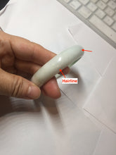 Load image into Gallery viewer, 56mm Certified Type A 100% Natural sunny green/white(白底青) Jadeite Jade bangle G71-1309
