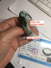 Load image into Gallery viewer, 59.5mm certified Type A 100% Natural light purple light brown dark green sunny green Jadeite Jade bangle AA48-3312
