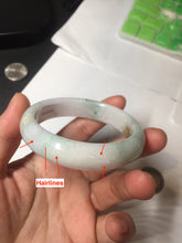 Load image into Gallery viewer, 52.2mm 100% natural certified sunny green/white(白底青) jadeite jade bangle BL34-5237
