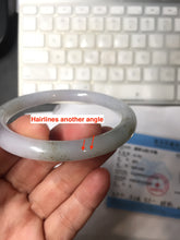 Load image into Gallery viewer, 57.8mm certified Type A 100% Natural light purple brown with red brown floating flowers round cut Jadeite Jade bangle J135-4082
