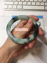 Load image into Gallery viewer, 59.6mm certified Type A 100% Natural light green purple Jadeite bangle PJ130-7293
