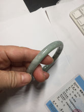 Load image into Gallery viewer, 55mm certified 100% natural Type A light green with green floating flowers round cut jadeite jade bangle BS106-2540
