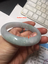 Load image into Gallery viewer, 57.5mm certified 100% natural Type A light green/purple jadeite jade bangle PE9-0311

