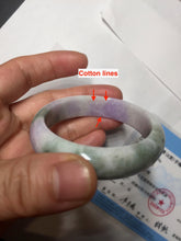 Load image into Gallery viewer, 50mm certified  100% natural Type A brown green/purple oval  jadeite jade bangle PB161-1095
