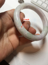 Load image into Gallery viewer, 60mm certified Type A 100% Natural light green red purple (Fu Lu Shou) Jadeite Jade bangle PC96-8467
