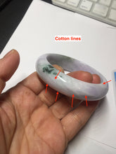 Load image into Gallery viewer, 54.5mm certified 100% natural Type A green light purple Distant Hills in Mist jadeite bangle PA185-4757
