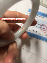 Load image into Gallery viewer, 54.5mm certified 100% natural Type A light green white yellow purple(FU LU SHOU) round cut jadeite jade bangle AA125-4900
