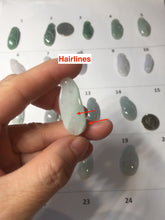 Load image into Gallery viewer, Type A 100% Natural icy watery light green/white/purple jadeite Jade magnolia buds group Pendant PH236
