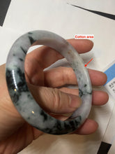 Load image into Gallery viewer, 60mm Certified Type A 100% Natural dark green/red/purple/gray Snowy Pine Mountain and Everlasting Crimson Heart (碧血丹心)Jadeite Jade bangle PE114-1222
