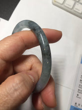 Load image into Gallery viewer, 55.8mm Certified Type A 100% Natural icy watery dark green/purple/gray round cut Jadeite bangle AA131-6925
