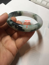 Load image into Gallery viewer, 56.2mm certified 100% natural type A dark green/purple/white jadeite jade bangle PF18-3423
