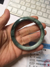 Load image into Gallery viewer, 53.3mm certified 100% natural type A dark green green jadeite jade bangle PA225-9011 Add on item Shopify only
