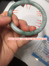 Load image into Gallery viewer, 54.6mm Certified Type A 100% Natural green purple round cut jadeite Jade bangle PJ39-0280
