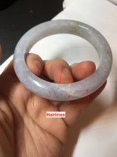 Load image into Gallery viewer, Shopify Only. 57mm Certified Type A 100% Natural icy watery green purple Jadeite Jade bangle BM85-8637
