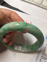 Load image into Gallery viewer, 56.2mm Certified Type A 100% Natural sunny green purple white Jadeite bangle PC168-8111
