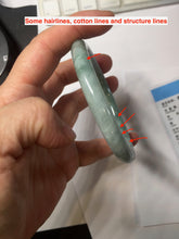 Load image into Gallery viewer, 60mm Certified Type A 100% Natural green round cut jadeite Jade bangle PJ40-0277
