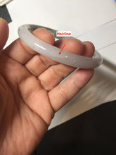 Load image into Gallery viewer, 58mm certified Type A 100% Natural light purple white brown with brown floating flowers round cut Jadeite Jade bangle PC156-4096
