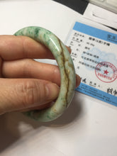 Load image into Gallery viewer, 58mm Certified Type A 100% Natural Sunny Green Brown with Green Floating Flowers Spring on Old Branches (春生旧枝) round cut Jadeite Jade Bangle PC210-6227
