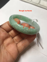 Load image into Gallery viewer, 50.5mm Certified Type A 100% Natural sunny apple green/red oval Jadeite Jade bangle BG61-0174
