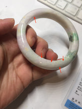 Load image into Gallery viewer, 59.5mm 100% Natural type A sunny green purple white Jadeite Jade bangle PE46-5504
