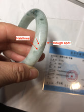 Load image into Gallery viewer, 56.5mm Certified 100% natural Type A light green with green floating flowers jadeite jade bangle PH241-7292
