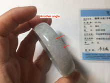 Load image into Gallery viewer, 51.2mm Certified  Type A 100% Natural light green purple jadeite jade bangle AA100-9100
