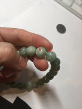 Load image into Gallery viewer, 9.9-10.5mm size 52-62mm 100% natural type A light green jadeite jade beads bracelet PC53
