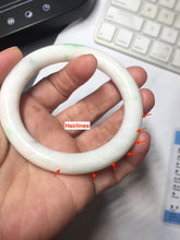 Load image into Gallery viewer, 55.5mm Certified Type A 100% Natural sunny green/white(白底青)/purple Jadeite Jade bangle PE41-2867
