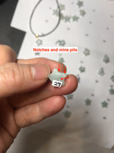 Load image into Gallery viewer, Type A 100% Natural light green/white jadeite Jade star Pendant necklace group F135 Add on item
