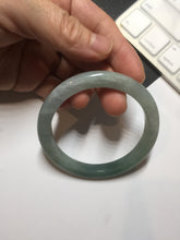 Load image into Gallery viewer, 53mm Certified Type A 100% Natural oily dark green(老油青)/gray Jadeite bangle PF1-(2775)
