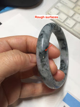 Load image into Gallery viewer, 60.7mm Certified Type A 100% Natural dark green/red/purple/gray Snowy Pine Mountain Jadeite Jade bangle PE115-1209
