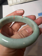 Load image into Gallery viewer, 54.8mm certified 100% natural Type A green/gray jadeite jade bangle BS133-4042
