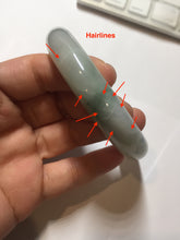 Load image into Gallery viewer, 57.5mm certified type A 100% Natural icy watery light green/purple/white chubby Jadeite jade bangle PF77-1315
