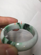 Load image into Gallery viewer, 46.7mm certified Type A 100% Natural sunny green/brown/white(白底青) kids Jadeite Jade bangle/scarf buckle PJ67-0098
