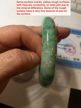 Load image into Gallery viewer, 56.5mm Certified Type A 100% Natural sunny green yellow Jadeite bangle J148-8114
