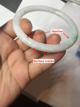 Load image into Gallery viewer, 59.4mm certified Type A 100% Natural sunny green white light purple slim round cut Jadeite Jade bangle PH211-3198
