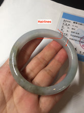 Load image into Gallery viewer, 57.5mm Certified Type A 100% Natural white/light purple/brown Jadeite Jade bangle BM51-7048
